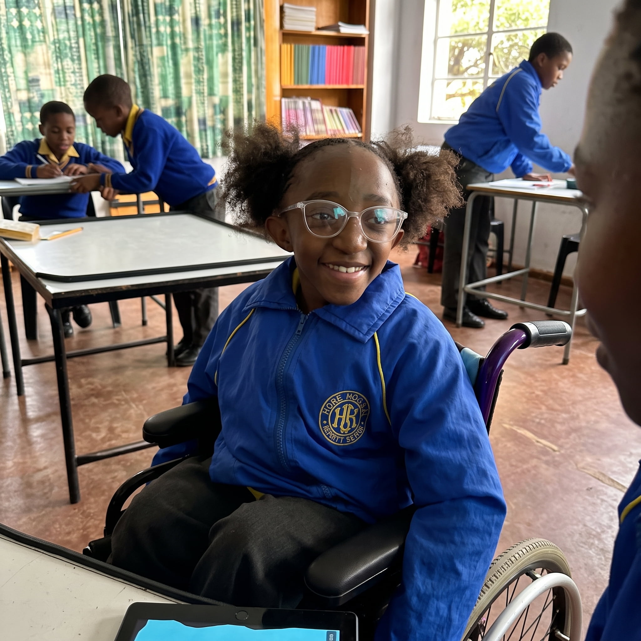St John optometrist testing a patient's vision